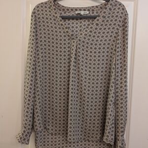 Madison Black and White Patterned Blouse